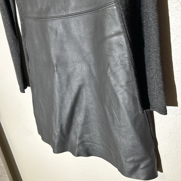 Michael Stars Shantelle Grey Leather front dress size S - Picture 3 of 5